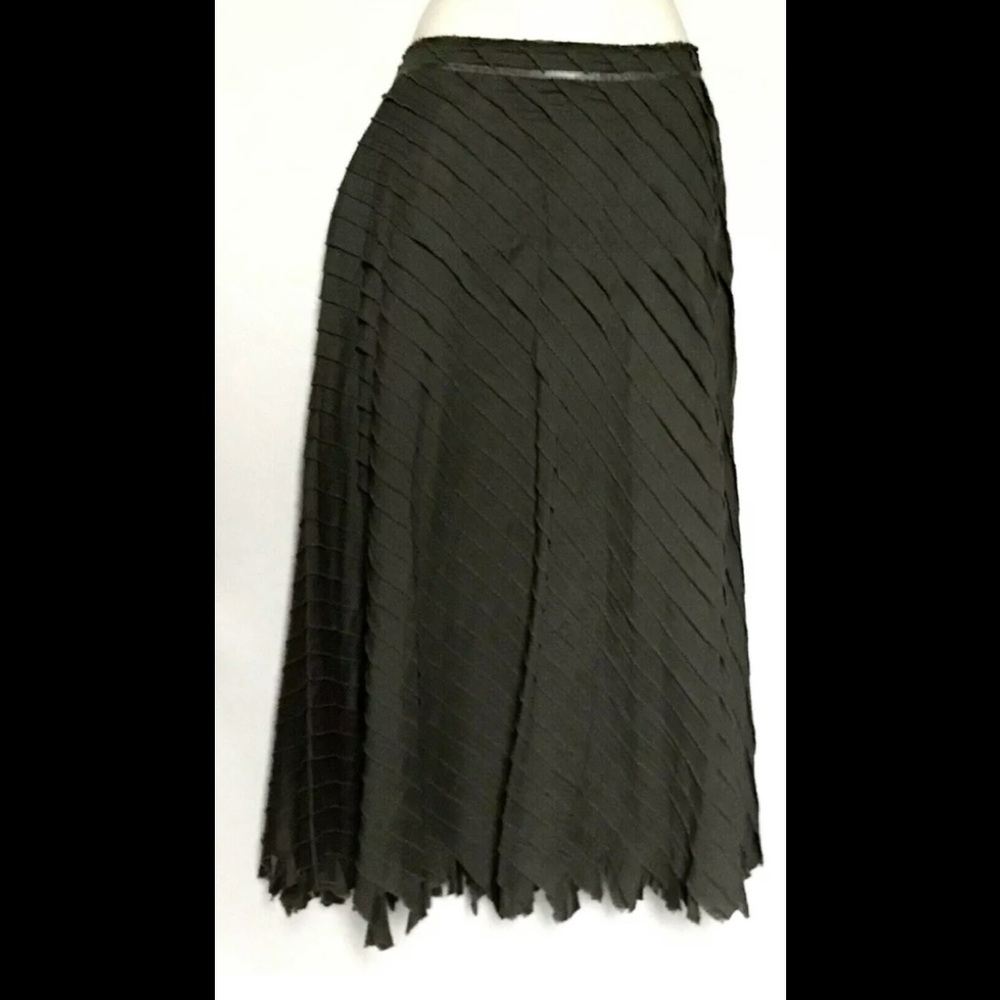 Ideology Green Skirt 4 Boho Hippie Fray Rag Fringe